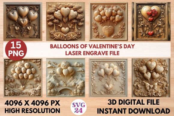 Balloons of Valentine's Day Laser Engrav for Stunning Projects
