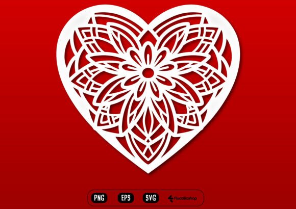 Elegant Ornate Heart Mandala for Cricut Crafts