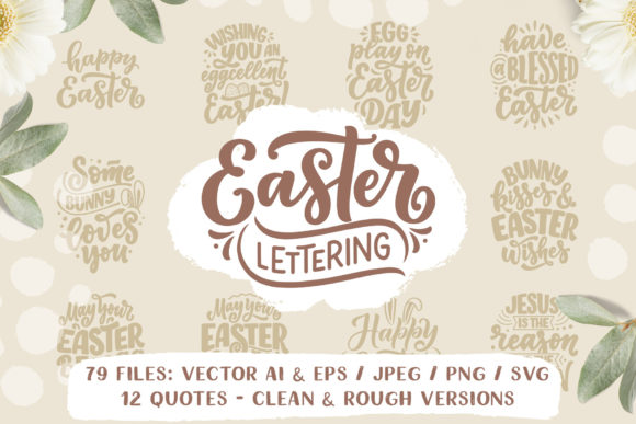 Elevate Your Seasonal Designs with This Easter Lettering Set