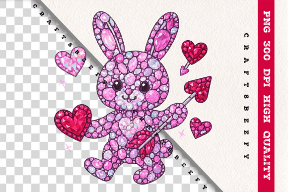 Faux Rhinestone Bunny PNG: A Sparkling Design Asset