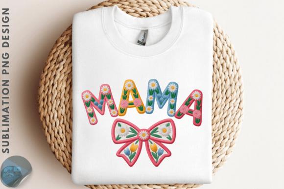 Floral Mama Png Latch Hook Yarn Mama PNG: Your Cozy Design Asset