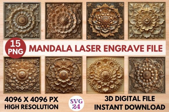 Mandala Laser Engrave File: Create Stunning 3D Art