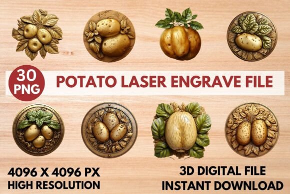 Potato Laser Engrave File: Creative Design Asset