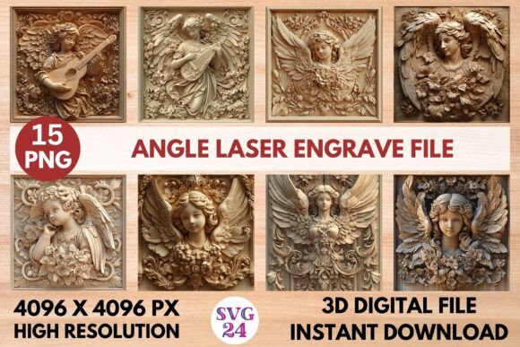 Premium Angle Laser Engrave Files for 3D Projects