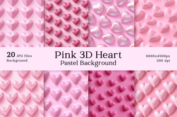 Romantic Pastel Pink Heart Valentine Backgrounds