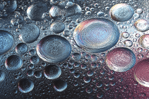 Shimmering Holographic Water Droplet Texture for Modern Design
