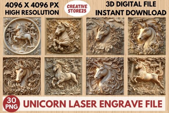Unicorn Laser Engrave File: Add Whimsy to Your Projects