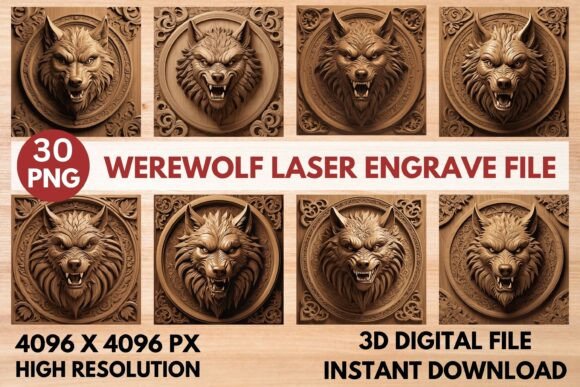 Unleash Your Creativity with a Premium Werewolf Laser Engrave File